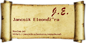 Jancsik Eleonóra névjegykártya