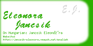 eleonora jancsik business card